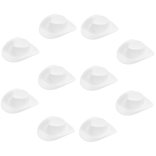 HEALSOPTHY 10 Stück Teiliges Miniatur cowboyhüte aus Kunststoff Weiße Mini hüte für Puppen DIY und Cosplay Leichte Zierliche Mini Hut Dekoration für Puppen Geschenkidee für Sammler HEALSOPTHY 10 Stück Teiliges Miniatur cowboyhüte aus Kunststoff Weiße Mini hüte für Puppen DIY und Cosplay Leichte Zierliche Mini Hut Dekoration für Puppen Geschenkidee für Sammler von HEALSOPTHY