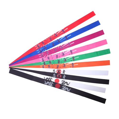 HEALSOPTHY 10 Stück Teiliges Ninja Stirnband für Wiederverwendbar Kreatives Rollenspiel Verstellbar für Karate Kochen Kostümparty Teamfördernd Stilvoll und Funktional HEALSOPTHY 10 Stück Teiliges Ninja Stirnband für Wiederverwendbar Kreatives Rollenspiel Verstellbar für Karate Kochen Kostümparty Teamfördernd Stilvoll und Funktional von HEALSOPTHY