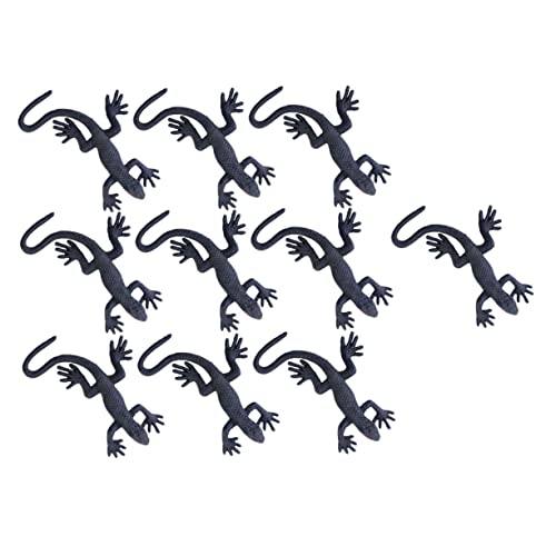 HEALSOPTHY 10 Stück Teiliges Plastik Gecko Halloween Gruselige Requisiten DIY Dekoration Simulation Tierfigur für Party Scherzspielzeug für Erwachsene von HEALSOPTHY