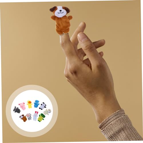 HEALSOPTHY 10 Stück Teiliges Plüsch Tier Fingerpuppen für Kleinkinder Pädagogisch Cartoon für Rollenspiele Kindergeburtstag Interaktives Lernen und Kreatives von HEALSOPTHY