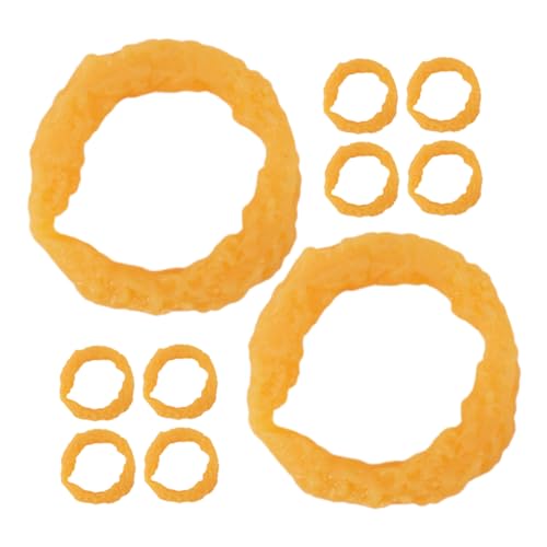 HEALSOPTHY 10 Stück Teiliges Realistische Falsche Tintenfischringe Gefälschtes Essen Modell Leichtes Kinderfreundliches Material Vielseitig für Rollenspiele Küchen Deko und Streiche von HEALSOPTHY