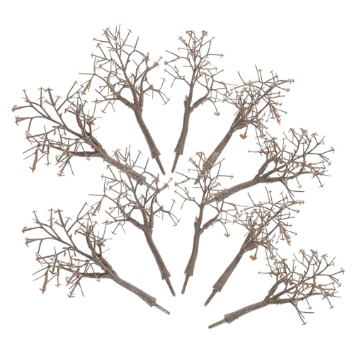 HEALSOPTHY 10 Stück Teiliges Realistische Modellbäume Kahle Baumstämme für Architektur Zuglandschaften Vielseitig für Bastel Diorama projekte Zuhause oder Büro von HEALSOPTHY