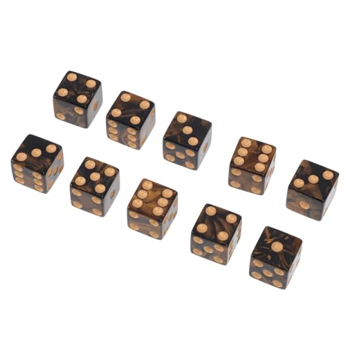 HEALSOPTHY 10 Stück Teiliges Spielwürfel aus Acryl Sechsseitige für Tischspiele Sicher und Tragbar für Lernspiele und Glücksspielaktionen von HEALSOPTHY