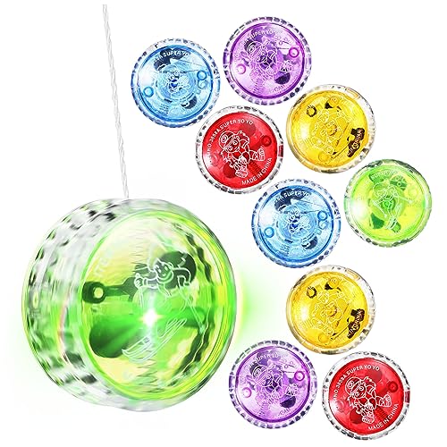 HEALSOPTHY 10 Stück Teiliges Yo Yo Ball aus Kunststoff Klein Farbig Leicht Fördert Fingerfertigkeit und Koordination Lustige Spielbälle für Erwachsene Partygeschenk und Lernspielzeug von HEALSOPTHY
