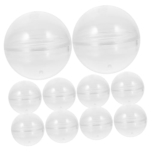 HEALSOPTHY 10 Stück Transparente Runde Kapseln Nachfüllbare Twisted Balls für Automaten Aufbewahrung Kleiner Gegenstände für Partydeko Hochzeit Geburtstag von HEALSOPTHY