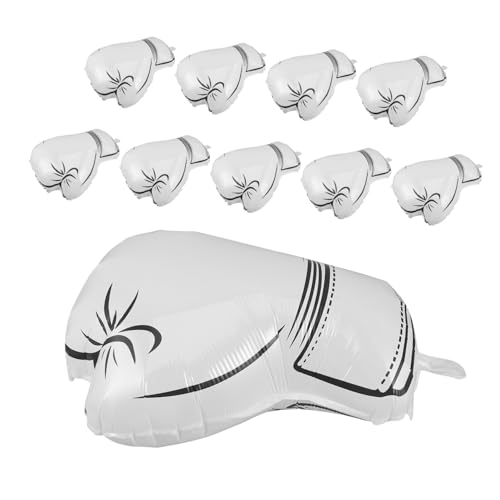 HEALSOPTHY 10 Stück Zubehör Geburtstagsdeko Thema Weiße Handschuhe Dekoration Spiel Requisite Spielhandschuh Ballon Für Jungen Hintergrund Ballons Party Farbe Sportbedarf Aluminium von HEALSOPTHY