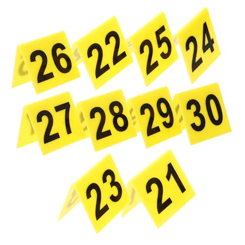 HEALSOPTHY 10 Teiliges Dreieckige Tischnummernschilder aus Acryl Robuste Beweismarker für Krimi Deko Helle Gelbe Zahlen Vielseitig für Detektivspiele und Themenpartys HEALSOPTHY 10 Teiliges Dreieckige Tischnummernschilder aus Acryl Robuste Beweismarker für Krimi Deko Helle Gelbe Zahlen Vielseitig für Detektivspiele und Themenpartys von HEALSOPTHY