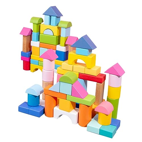 HEALSOPTHY 100 Stück Blöcke Pädagogisches entwicklung Children Toys Toys für Kleinkinder Kinderspielzeug Kleinkinder Holzspielzeug holzklötze hölzern von HEALSOPTHY