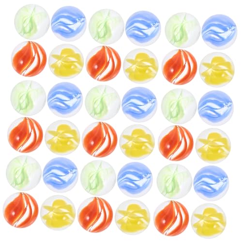 HEALSOPTHY 100 Stück Bunte Glasmurmeln aus Robustem Runde Dekokugeln für Basteln Marmorspiele Aquarium Vielseitige Glassteine für Erwachsene von HEALSOPTHY