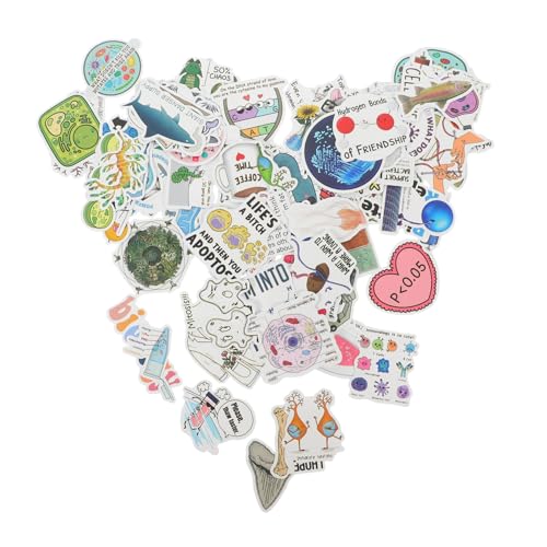 HEALSOPTHY 100 Stück Cartoon Wissenschaft Aufkleber Biologie Chemie Sticker für Laptop Koffer Wasserflasche Wissenschaftliche Dekorationen für Schule und Alltag HEALSOPTHY 100 Stück Cartoon Wissenschaft Aufkleber Biologie Chemie Sticker für Laptop Koffer Wasserflasche Wissenschaftliche Dekorationen für Schule und Alltag von HEALSOPTHY