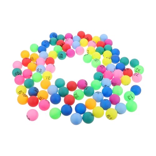 HEALSOPTHY 100 Stück Farbkugeln und Gewinnbälle Bingo-Zahlen Zahlen-Bingo Gewinnspielkugeln Bälle ziehen für Events Lotteriekugeln Ersatz für Bingokugeln Bingo-Ersatzkugeln pp von HEALSOPTHY