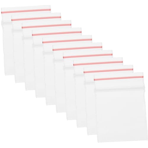 HEALSOPTHY 100 Stück Miniatur Dollhaus Taschen Transparente Mini Aufbewahrungsbeutel für Schmuck Süßigkeiten und Zubehör Langlebig und Wiederverwendbar von HEALSOPTHY