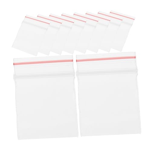 HEALSOPTHY 100 Stück Miniature Klarsichtbeutel Transparente Aufbewahrungstaschen für Puppenhaus Zubehör Wiederverschließbare Mini Taschen für Schmuck und Kleinigkeiten von HEALSOPTHY