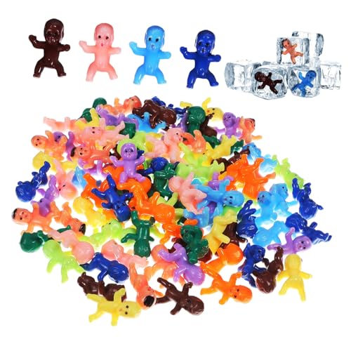 HEALSOPTHY 100 Stück Teiliges Mini Kunststoff Figuren Bunte Kleine Puppen für Partydekorationen als Shower Gastgeschenk Kuchen Deko und Kindergeburtstag Zubehör von HEALSOPTHY