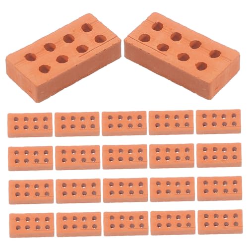 HEALSOPTHY 100 Stück Teiliges Miniatur Ziegelsteine aus Clay DIY Modellbausteine für Mikro Bastelsteine für Puppenhaus Sandtisch und Mini Häuser Langlebig und Praktisch HEALSOPTHY 100 Stück Teiliges Miniatur Ziegelsteine aus Clay DIY Modellbausteine für Mikro Bastelsteine für Puppenhaus Sandtisch und Mini Häuser Langlebig und Praktisch von HEALSOPTHY