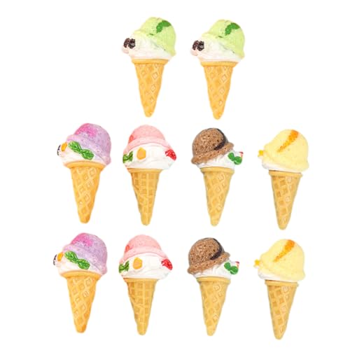 HEALSOPTHY 10Stücke Künstliche Eiscreme Modelle Realistische Mini Eiscreme Mischfarben Fotografie Requisiten Und Dekorative Eiscreme Requisiten Für Kreative Anwendungen von HEALSOPTHY