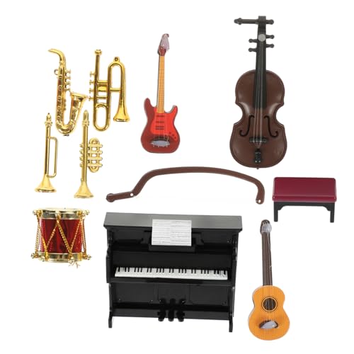 HEALSOPTHY 11 Stück Teiliges Miniatur Puppenhaus Musikinstrumente Leichte Kunststoff Modelle Realistische Mini Instrumente für Kreatives Feinmotorik und Fantasie HEALSOPTHY 11 Stück Teiliges Miniatur Puppenhaus Musikinstrumente Leichte Kunststoff Modelle Realistische Mini Instrumente für Kreatives Feinmotorik und Fantasie von HEALSOPTHY