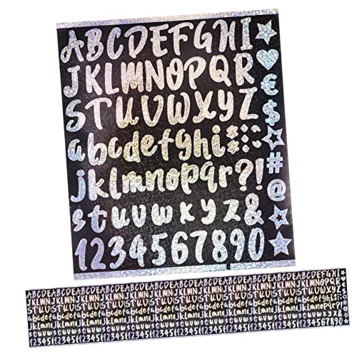 HEALSOPTHY 12 Blatt Alphanumerisches Kit automatten kfz wermeleitpets pc Auto abledern Aufkleber mit goldenen Buchstaben Selbstklebende Abziehbilder für Schilder Spiegelaufkleber Colorful von HEALSOPTHY