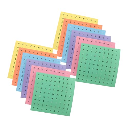 HEALSOPTHY 12 Blatt Handbuch-Aufkleber Scrapbook Sticker personalisierte Sticker Scrapbook Aufkleber Tagebuch Sticker deko Selbstklebende Buchstabenaufkleber Aufkleber mit Zahlenbuchstaben von HEALSOPTHY