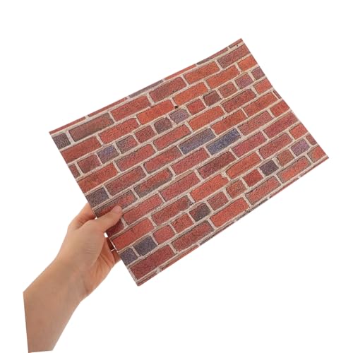 HEALSOPTHY 12 Blatt Maßstab Realistische Rote Ziegelmuster Tapete Langlebige DIY Miniatur Wandverkleidung für Detailreiche Puppenhausgestaltung HEALSOPTHY 12 Blatt Maßstab Realistische Rote Ziegelmuster Tapete Langlebige DIY Miniatur Wandverkleidung für Detailreiche Puppenhausgestaltung von HEALSOPTHY
