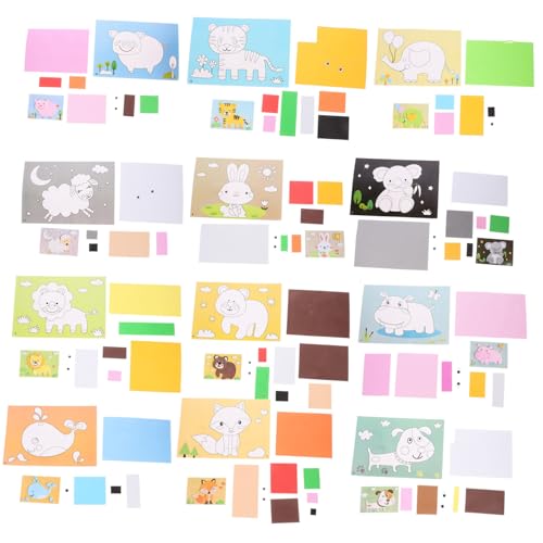 HEALSOPTHY 12 Blatt Teiliges Tier Puzzle Aufkleber aus Eva Material Sichere Abgerundete Kanten Fördert Kreativität und Logisches Denken DIY Bastelset für Spielerisches Lernen und Formen HEALSOPTHY 12 Blatt Teiliges Tier Puzzle Aufkleber aus Eva Material Sichere Abgerundete Kanten Fördert Kreativität und Logisches Denken DIY Bastelset für Spielerisches Lernen und Formen von HEALSOPTHY