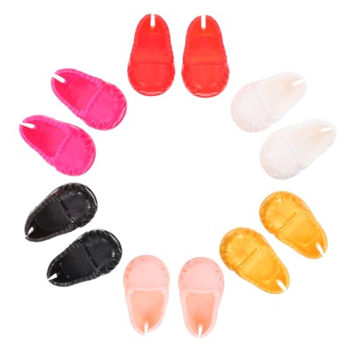 HEALSOPTHY 12 Paare Schuhe Schuhe Damenpuppe Schuhe Mode für Puppen Puppenfiguren Puppenschuhe zum Basteln winzige Puppenersatzschuhe Miniaturschuh Schuhe für Puppen Plastik von HEALSOPTHY