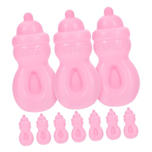 HEALSOPTHY 12 Stück Miniatur-babyflaschenspielzeug Für Kinder Puppenzubehör Gefälschte Fütterungsflaschen Sensorisches Spielspielzeug Babypuppenflaschen von HEALSOPTHY