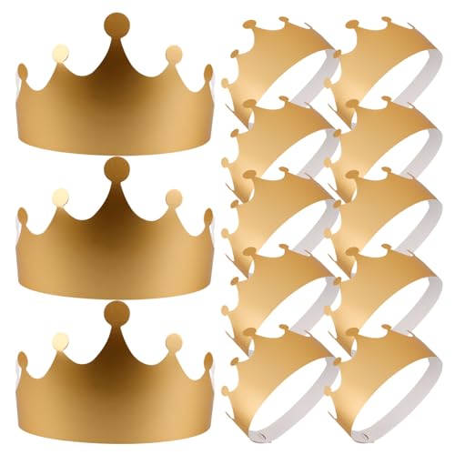 HEALSOPTHY 12 Stück Goldene Hüte für Kindergeburtstagsfeiern Shower und Themenpartys Bequeme und Stilvolle Partyaccessoires aus Papier für Unvergessliche Feiern HEALSOPTHY 12 Stück Goldene Hüte für Kindergeburtstagsfeiern Shower und Themenpartys Bequeme und Stilvolle Partyaccessoires aus Papier für Unvergessliche Feiern von HEALSOPTHY