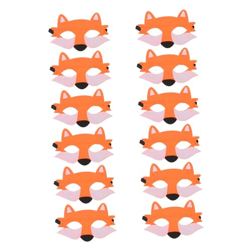 HEALSOPTHY 12 Stück Halbgesicht Werwolfmaske Tierisches Halloween-Accessoire Maskerade Wolfsmaske Cosplay-Wolfsmaske Tiermasken mit halbem Gesicht für gefühlt Orange HEALSOPTHY 12 Stück Halbgesicht Werwolfmaske Tierisches Halloween-Accessoire Maskerade Wolfsmaske Cosplay-Wolfsmaske Tiermasken mit halbem Gesicht für gefühlt Orange von HEALSOPTHY