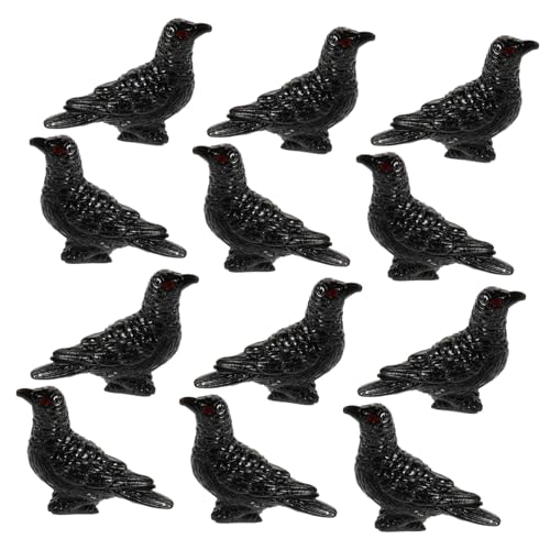 HEALSOPTHY 12 Stück Halloween-mikrolandschaft Scheibengardinen Miniatur-Vogel-Ornament Vögel Figuren Desktop-Ornament Vogelschmuck Mini-Vogel Tischdekoration Mini-krähe Harz Black HEALSOPTHY 12 Stück Halloween-mikrolandschaft Scheibengardinen Miniatur-Vogel-Ornament Vögel Figuren Desktop-Ornament Vogelschmuck Mini-Vogel Tischdekoration Mini-krähe Harz Black von HEALSOPTHY