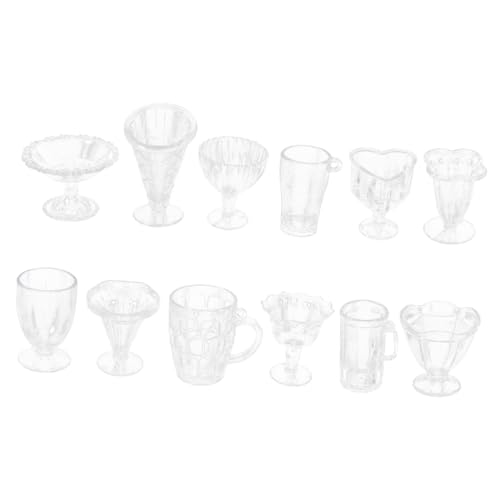 HEALSOPTHY 12 Stück Maßstab Glatte Oberfläche Detailreiche Mini Wasserbecher Geeignet als Kinderküchen und Dekoratives Wohnaccessoire von HEALSOPTHY