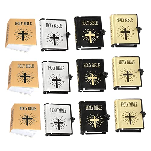 HEALSOPTHY Maßstab Mini Buch Pcs Dekorative Ornamente Für Miniatur Häuser Bibel Buch Mini Zubehör von HEALSOPTHY