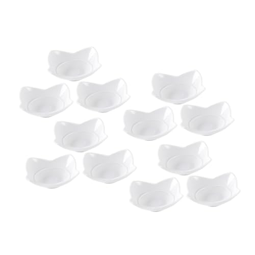 HEALSOPTHY 12 Stück Mini-Smoothie-kuchenform Dekoratives Mini-essenstablett- Mini-hausteller Kleines Plattenmodell Mini- -tablett-Ornament Kleine Geschirrdekorationen Miniteller Abs von HEALSOPTHY