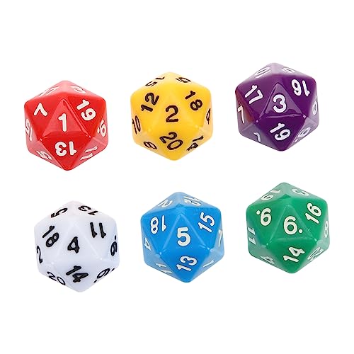 HEALSOPTHY 12 Stück Teiliges Acrylwürfel mit Seiten für Klassenzimmer und Brettspiele Farbige Spielwürfel für Rollenspiele und Lernspielzeug von HEALSOPTHY