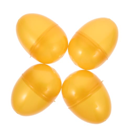 HEALSOPTHY 12 Stück Teiliges Befüllbare Kunststoff Eier zum Öffnen Goldene Party Füll Eier Kreative Geschenkverpackung Wiederverwendbare Kapseln für Lotterieveranstaltungen von HEALSOPTHY