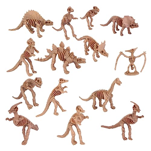 HEALSOPTHY 12 Stück Teiliges Dinosaurier Skelett Modell für Realistische Dino Figuren Lernen Inspirierend für Fantasie und Kreativität Geeignet für Sammler und Spielzeugliebhaber von HEALSOPTHY