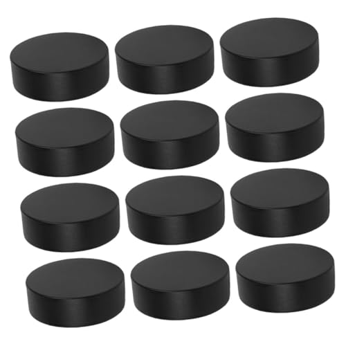 HEALSOPTHY 12 Stück Teiliges Mini Eishockey Pucks aus PU Schaum für Indoor Training und Spiel Geräuscharm Leicht Realistische Spielsimulation für Sportpartys und Vielseitige von HEALSOPTHY
