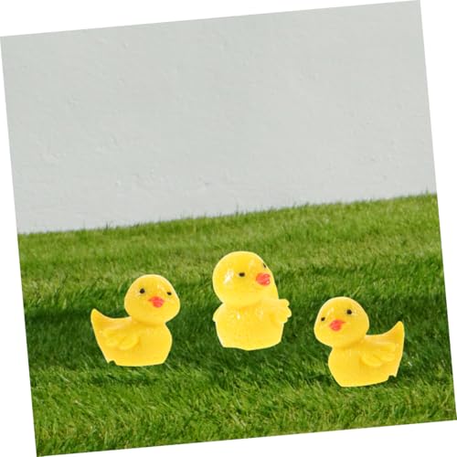 HEALSOPTHY 12 Stück Teiliges Mini Enten aus Langlebigem Harz Niedliche Kleine Figuren für Micro Landschaftsdeko Transparente Miniatur Küken für Puppenhaus Garten und Aquarium Dekoration von HEALSOPTHY