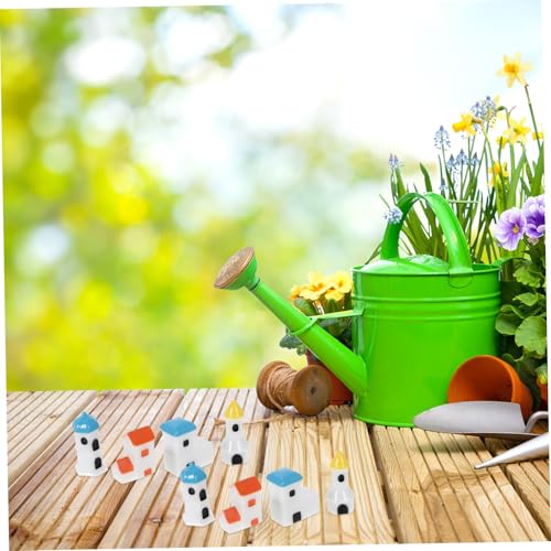 HEALSOPTHY 12 Stück Teiliges Miniatur Mediterranes Haus Farbenfrohe Harz Dekorationen für Mikrolandschaft Detailreiche Miniatur Gartenfiguren Niedliche Ornamente für Kreative Dekoration von HEALSOPTHY