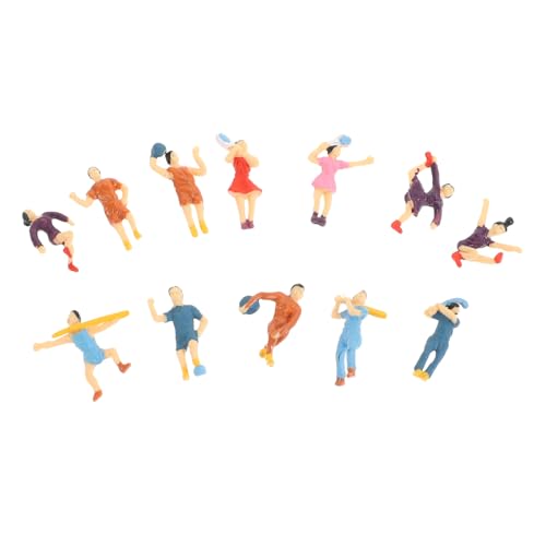 HEALSOPTHY 12 Stück Teiliges Miniatur Menschen Modelle Hohe Kunststoff Figuren für DIY Sandtisch Landschaftsdekor Fein Verarbeitet Vielseitig für Innen und Außendekoration von HEALSOPTHY