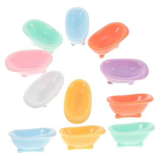 HEALSOPTHY 12 Stück Teiliges Miniatur Puppenhaus Badewannen Set Realistische Badewanne DIY Badezimmermöbel Vielseitige Puppenhaus Dekoration Gemischtes Zubehör von HEALSOPTHY