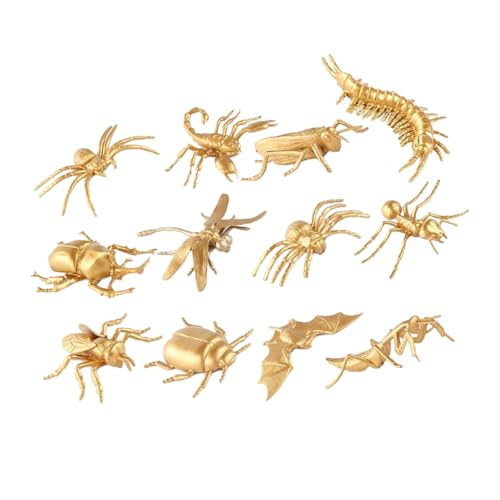 HEALSOPTHY 12 Stück Teiliges Realistische Insektenfiguren aus Robustem Kunststoff Geruchsfrei und Bruchsicher Pädagogisches Lernspielzeug für Naturerkundung Dekorative Modelle für Zuhause von HEALSOPTHY