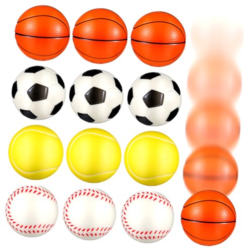 HEALSOPTHY 12 Stück Teiliges Stressball PU Bälle in Fußball Basketball Tennis Baseball Form Knautschspielzeug zur Angst und Stresslinderung für Schüler und Bürogebrauch HEALSOPTHY 12 Stück Teiliges Stressball PU Bälle in Fußball Basketball Tennis Baseball Form Knautschspielzeug zur Angst und Stresslinderung für Schüler und Bürogebrauch von HEALSOPTHY