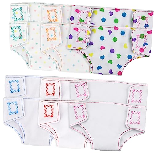 HEALSOPTHY 12 Stück Teiliges Wiederverwendbare Puppenunterhosen aus Puppenzubehör für Kreatives für Kindergeburtstage Weihnachten und Neujahr Sicher und Waschbar von HEALSOPTHY