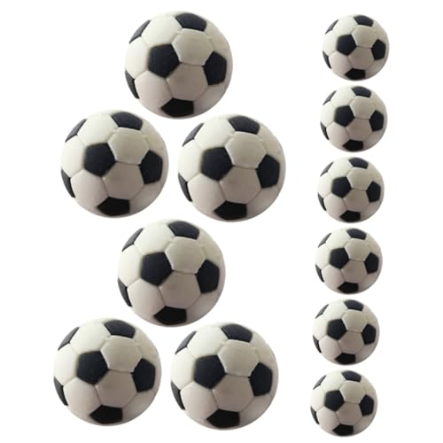 HEALSOPTHY 12 Stücke Puppenhaus Mini Fußball Gummi Sport Ball Mini Fußball Mini Puppe Dekore von HEALSOPTHY