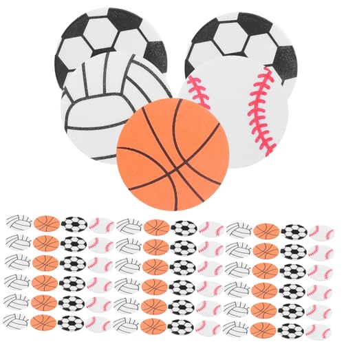 HEALSOPTHY 120 Stück Aufkleber Sportaufkleber Bälle Aufkleber Selbstklebende Ballaufkleber Sportball Themenaufkleber Ball Themenparty Aufkleber DIY Sportball Aufkleber Eva von HEALSOPTHY