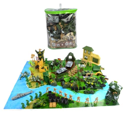 HEALSOPTHY 130-Teiliges Set Sandtisch Toys Simulationsspielzeug scheibengardinen sankastenspielsachen Militärmodell Tischspielzeug Soldatenmodell von HEALSOPTHY