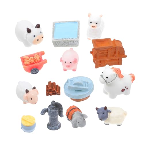 HEALSOPTHY 14 Stück Mini-bauernhoftierfiguren – Kleine Tiere Aus Kunstharz, Schaf, Schwein, Kuh, Pferd, Hund, Für Garten, Puppenhaus, Landschaftsbau, Basteln, Aquarium- HEALSOPTHY 14 Stück Mini-bauernhoftierfiguren – Kleine Tiere Aus Kunstharz, Schaf, Schwein, Kuh, Pferd, Hund, Für Garten, Puppenhaus, Landschaftsbau, Basteln, Aquarium- von HEALSOPTHY