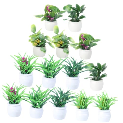 HEALSOPTHY 14 Stück Teiliges Miniatur Bonsai Modellset Realistische DIY Mikrolandschaft Mini Blumentopf Figuren Widerstandsfähig Langlebig für Puppenhaus und Gartendekoration HEALSOPTHY 14 Stück Teiliges Miniatur Bonsai Modellset Realistische DIY Mikrolandschaft Mini Blumentopf Figuren Widerstandsfähig Langlebig für Puppenhaus und Gartendekoration von HEALSOPTHY
