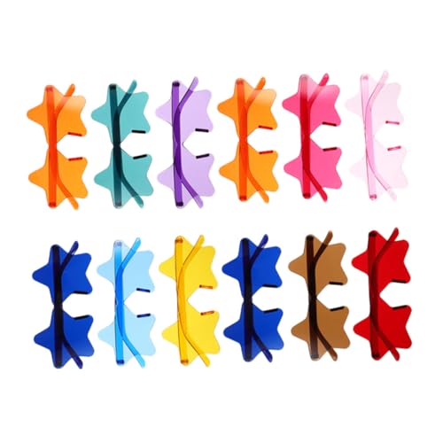 HEALSOPTHY 14 Stück Teiliges Randlose Sonnenbrillen Sternform Bunte Partybrillen Leichte Kunststoffbrille für Junggesellenabschied Karneval Festival HEALSOPTHY 14 Stück Teiliges Randlose Sonnenbrillen Sternform Bunte Partybrillen Leichte Kunststoffbrille für Junggesellenabschied Karneval Festival von HEALSOPTHY